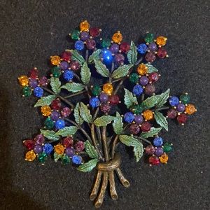 Joan Rivers Garden Party Multi-Color Flower Bouquet Brooch